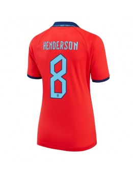 England Jordan Henderson #8 Replika Borta Kläder Dam VM 2022 Kortärmad